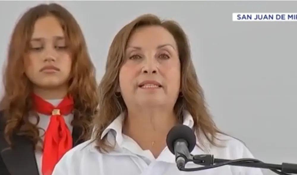 Dina Boluarte no se pronunció sobre la baja aprobación de su Gobierno. Foto: captura de pantalla/Canal N