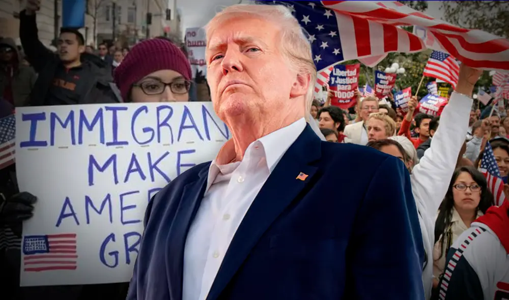 La llegada de Donald Trump a la Casa Blanca preocupa a la comunidad inmigrante en Estados Unidos. Foto: composición LR/AFP
