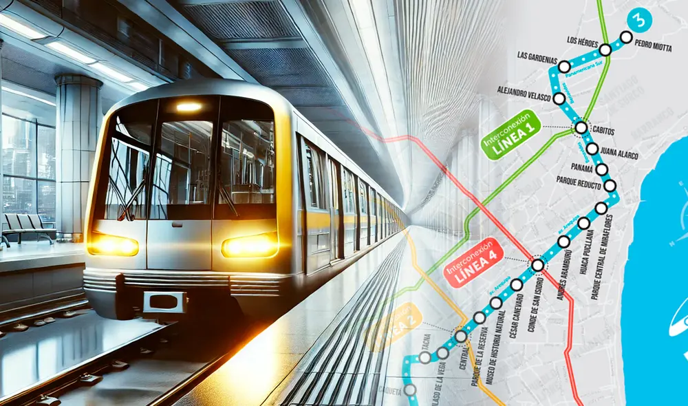 La Línea 3 se interconectará con otros sistemas de transporte. Foto: composición LR/ATU/ChatpGPT