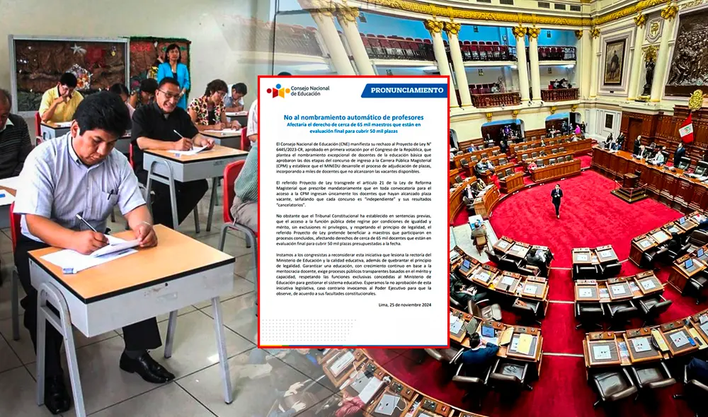 Minedu establece cronograma para concurso de nombramiento docente. Foto: composición de Gerson Cardoso/La República/Andina/Congreso