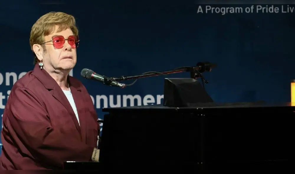 Elton John. La leyenda de la música atraviesa un duro momento en su salud que hace público. Foto: AFP