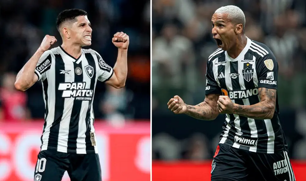 Jefferson Savarino y Deyverson son dos de las principales figuras de Botafogo y Atlético Mineiro. Foto: composición de LR/Instagram/AFP