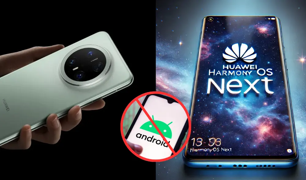 Huawei presenta su nuevo dispositivo Mate 70 incluyendo HarmonyOS NEXT, un sistema operativo independiente de Android. Foto: Composición LR Huawei presenta su nuevo dispositivo Mate 70 incluyendo HarmonyOS NEXT, un sistema operativo independiente de Android. Foto: Composición LR