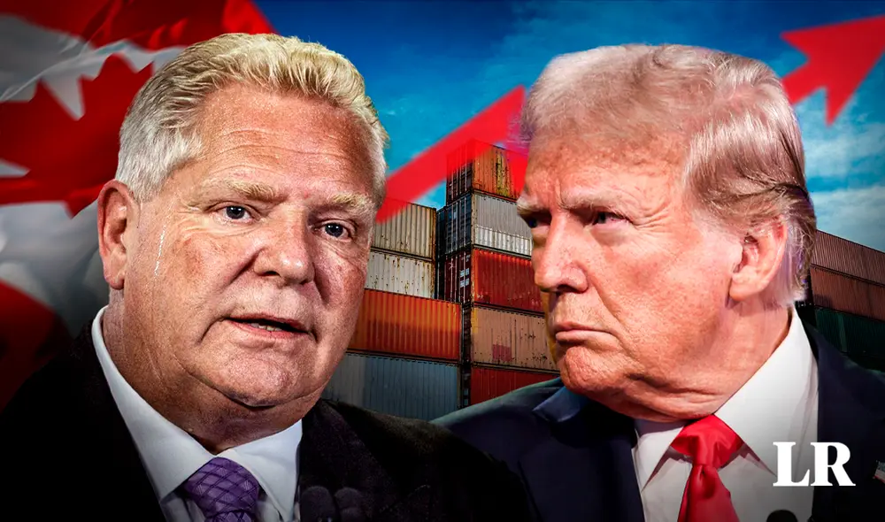 El presidente electo estadounidense, Donald Trump, anunció una cuota del 25% de aranceles para Canadá y a otros países, como México. Foto: composición de Jazmin Ceras LR/AFP. El presidente electo estadounidense, Donald Trump, anunció una cuota del 25% de aranceles para Canadá y a otros países, como México. Foto: composición de Jazmin Ceras LR/AFP.