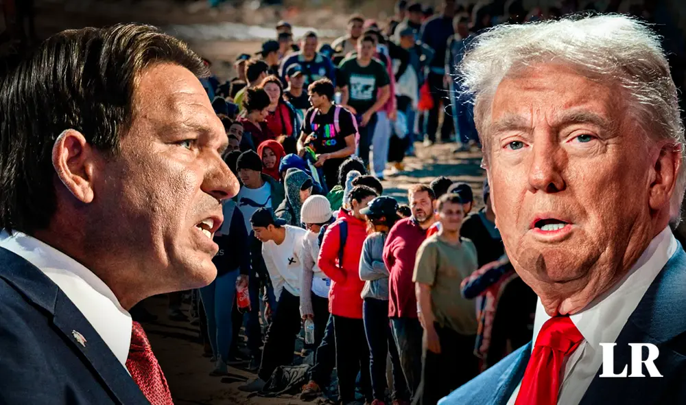 El gobernador Ron DeSantis comentó que las ciudades santuari no tienen autoridad para obstruir las deportaciones masivas de Donald Trump. Foto: composición LR/AFP/CNN El gobernador Ron DeSantis comentó que las ciudades santuari no tienen autoridad para obstruir las deportaciones masivas de Donald Trump. Foto: composición LR/AFP/CNN