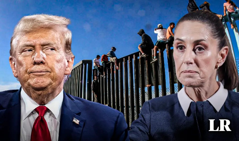 Trump afirmó que Sheinbaum está comprometida con detener la inmigración; sin embargo, ella desestimó las declaraciones. Foto: Composición LR