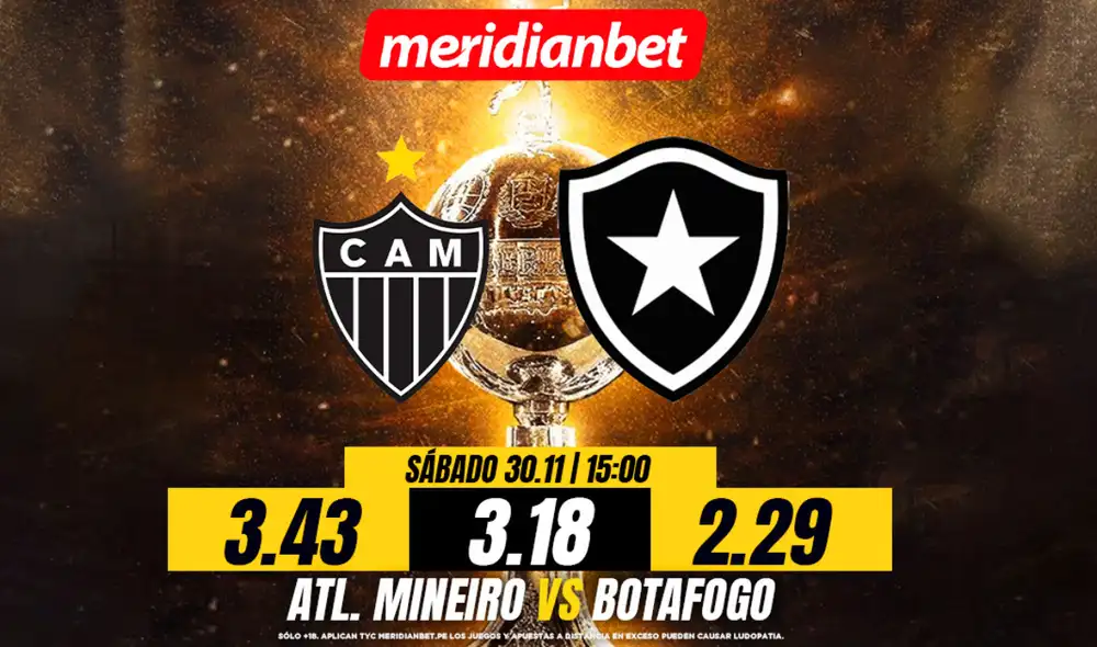 La final de la Copa Libertadores enfrentará a Atlético Mineiro y Botafogo este sábado 30 de noviembre a las 3:00 PM. Fuente: Difusión. La final de la Copa Libertadores enfrentará a Atlético Mineiro y Botafogo este sábado 30 de noviembre a las 3:00 PM. Fuente: Difusión.