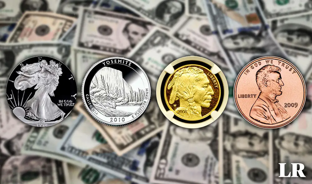 Las monedas proof coins ostentan una característica especial y sobresalen en cualquier colección en Estados Unidos. Foto: composición LR/difusión