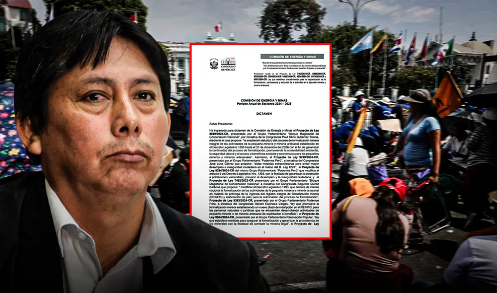Congresista Paúl Gutiérrez preside la Comisión de Energía y Minas en la que se debatirá el pre dictamen de ampliación del Reinfo. Foto: composición LR Congresista Paúl Gutiérrez preside la Comisión de Energía y Minas en la que se debatirá el pre dictamen de ampliación del Reinfo. Foto: composición LR