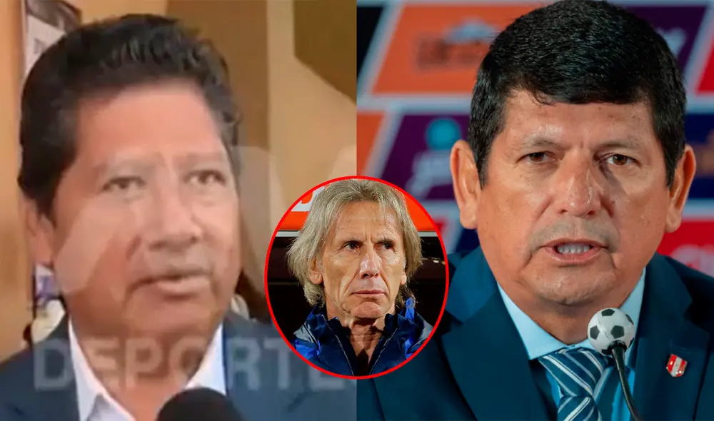Edwin Oviedo fue presidente de la FPF previo a la llegada de Agustín Lozano. Foto: composición LR/captura de ATV Deportes