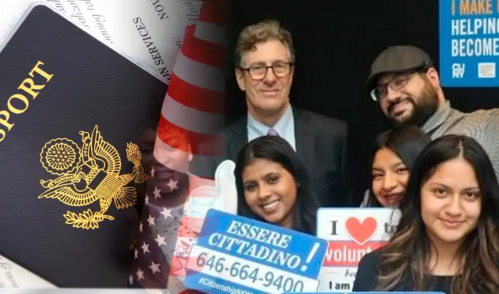 En EE. UU., Citizenship Now brinda asistencia legal gratuita a inmigrantes en su camino hacia la ciudadanía americana. Foto: composición LR/AFP. En EE. UU., Citizenship Now brinda asistencia legal gratuita a inmigrantes en su camino hacia la ciudadanía americana. Foto: composición LR/AFP.