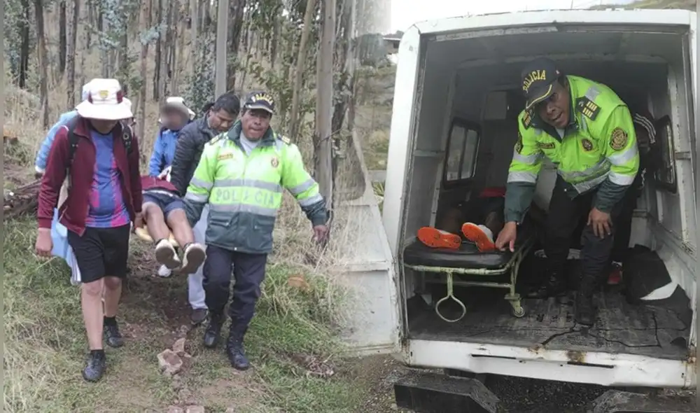 Escolares fueron evacuados de emergencia a establecimientos médicos de Cusco. Foto: composición LR/PNP