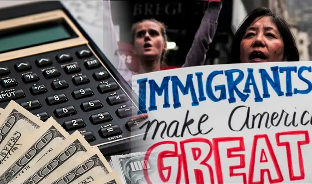 Los inmigrantes en Estados Unidos contribuyen a la economía nacional. Foto: composición LR/AFP. Los inmigrantes en Estados Unidos contribuyen a la economía nacional. Foto: composición LR/AFP.