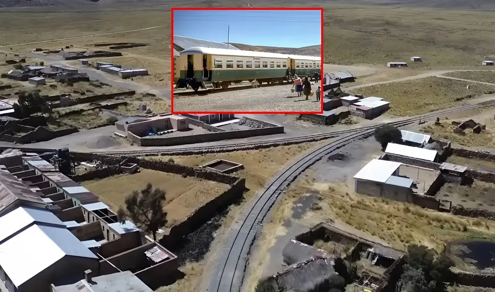 El ferrocarril que atraviesa Pampas de Arrieros, en Arequipa, solía ser una fuente clave de comercio para sus habitantes. Foto: composición LR / captura