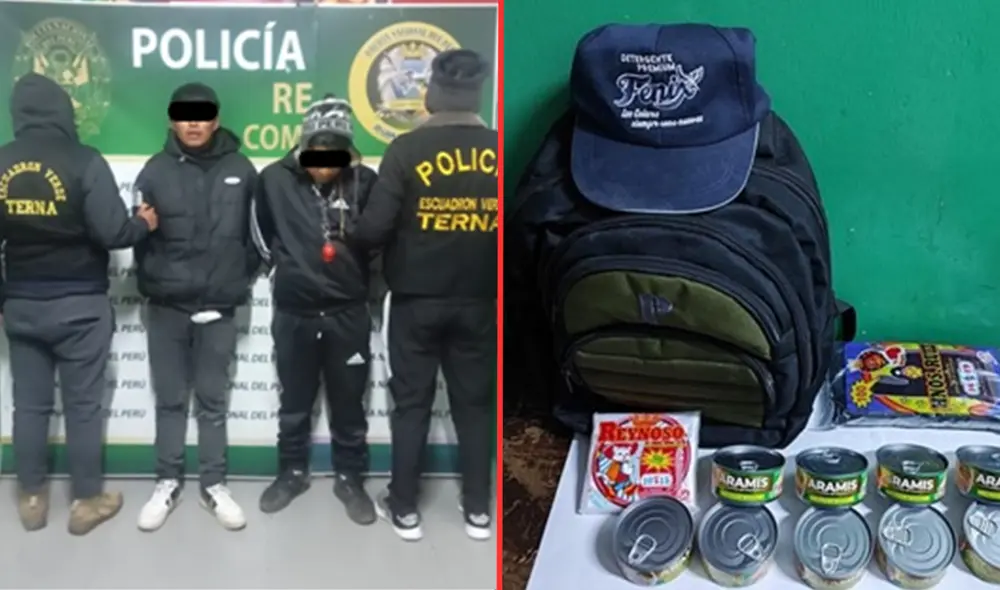 Las autoridades capturaron a dos sujetos acusados de hurto agravado y que pertenecerían a una banda criminal en Huancayo. Foto: Composición LR