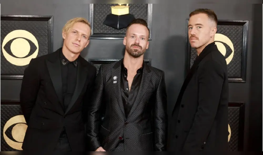 Rüfüs Du Sol, integrada por Tyrone Lindqvist (vocalista), James Hunt (batería) y Jon George (teclados). Foto: AFP