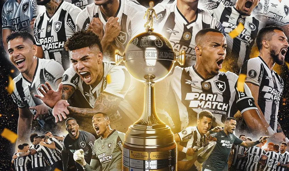 Botafogo recibirá 23 millones de dólares tan solo por haberle ganado este partido al Atlético Mineiro. Foto: Conmebol Libertadores