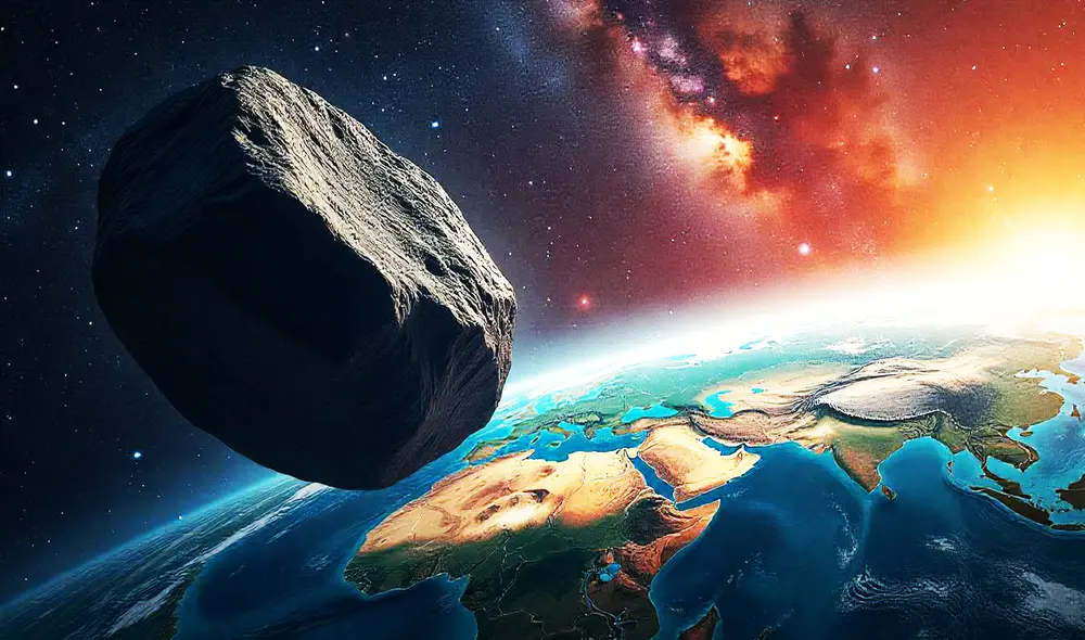 El análisis de la muestra A0180 del asteroide Ryugu reveló microorganismos terrestres, destacando la fragilidad en los protocolos de protección planetaria. Foto: IA ChatGPT