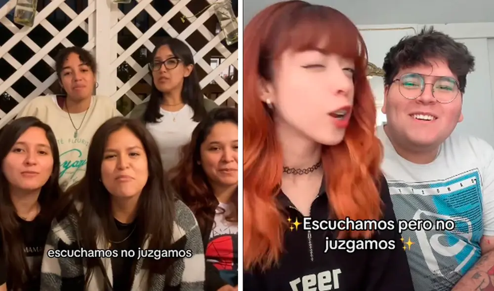 El trend 'escuchamos, no juzgamos' se ha viralizado en las últimas semanas del 2024. Foto: captura Tik Tok