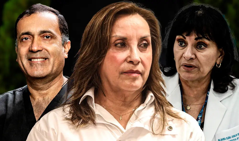 María Aguilar, presidenta de EsSalud, negó que haya apoyado a Dina Boluarte en el posoperatorio. Foto: composiciónLR/Mario Cabani/LaRepública/difusión
