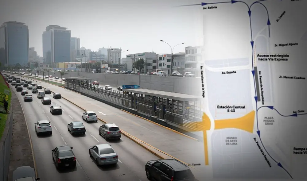 Acceso a la Vía Expresa será cerrado por obras de la Línea 2 del Metro de Lima. Foto: Andina