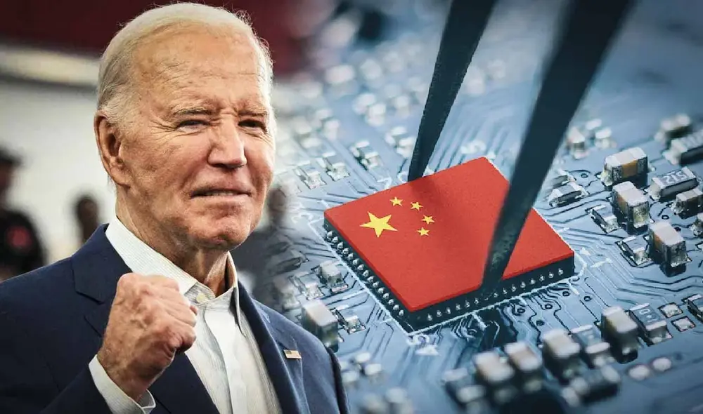 Las nuevas sanciones de EE. UU. buscan frenar el avance tecnológico de China en inteligencia artificial y seguridad nacional. Foto: composición LR/AFP/Shutterstock