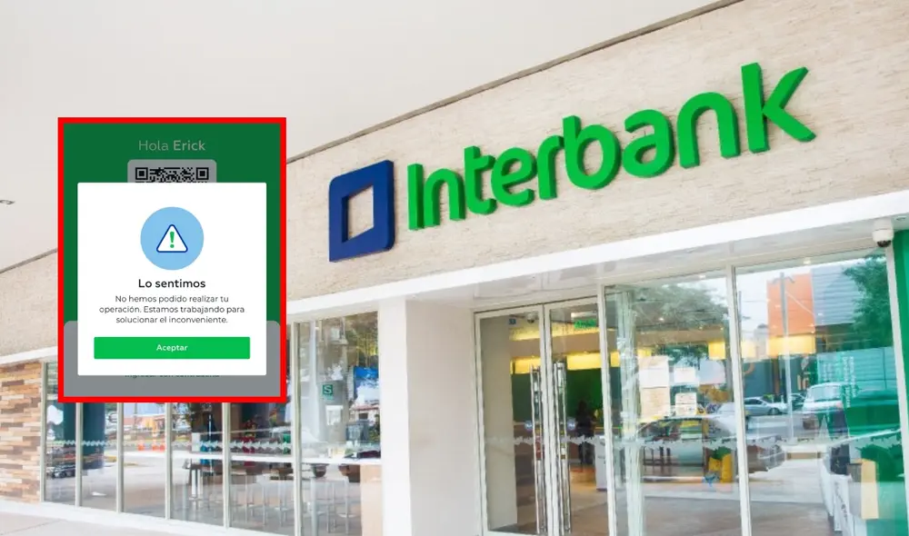 Usuarios no pueden acceder a aplicación de Interbank. Foto: composición LR/Andina/captura Usuarios no pueden acceder a aplicación de Interbank. Foto: composición LR/Andina/captura