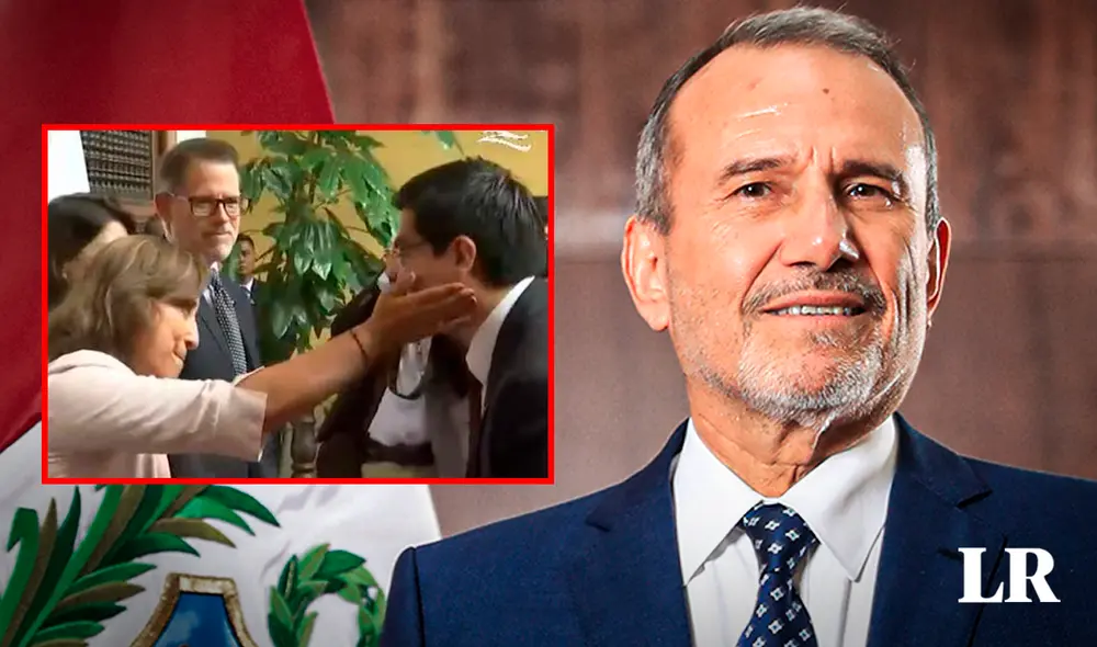 El canciller negó cualquier tipo de influencia política en la designación del hijo de Dina Boluarte. Foto: Composición/LR.