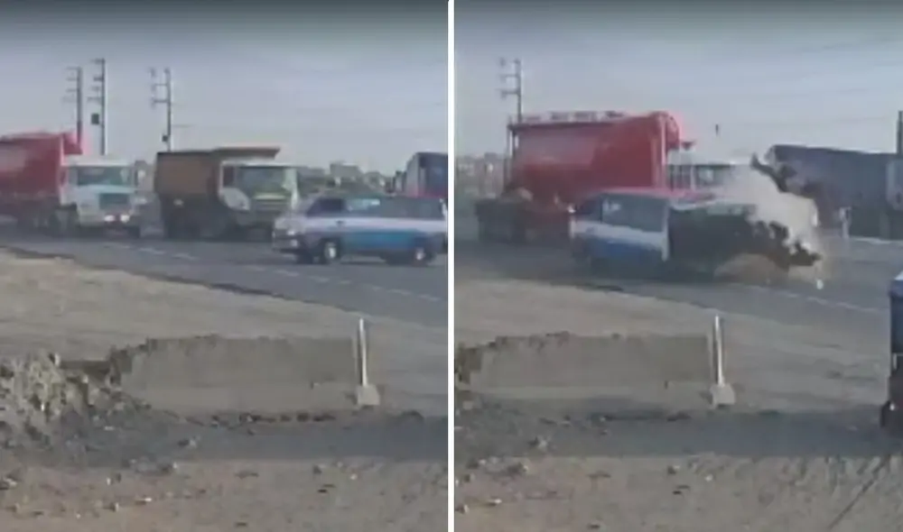 Accidente entre combi y tráiler deja tres muertos y diez heridos en Trujillo. Foto: LR