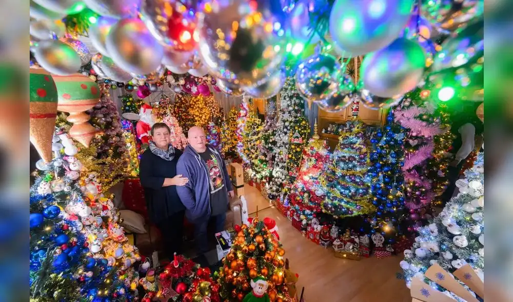 La decoración navideña de los Jeromin atrae la atención de miles y se convierte en atracción turística. Foto: QPASA
