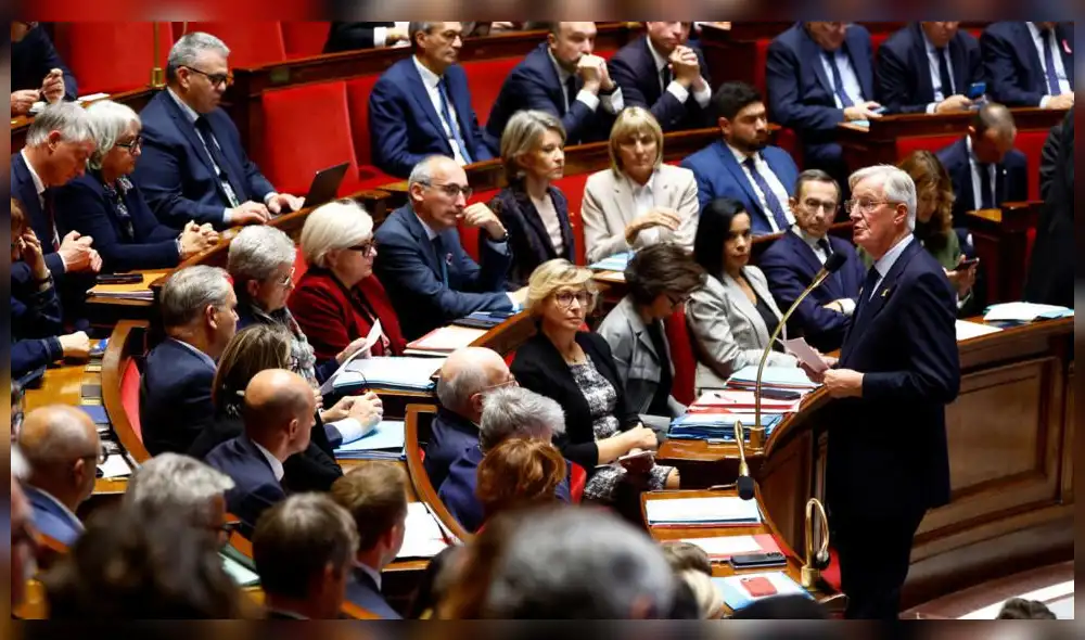 Moción de censura convertiría al gobierno de Barnier en el más breve de Francia. Foto: RFI