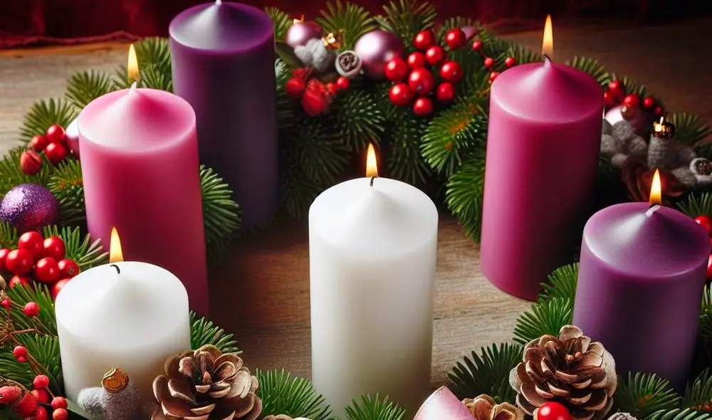 La corona de adviento consta de 4 velas que se encienden en los 4 domingos previo a la Navidad. Foto: difusión