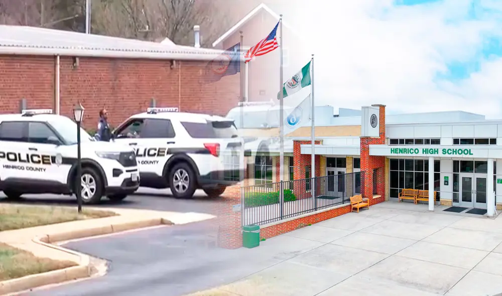 La policía del condado de Henrico acudió a la escuela tras un llamado que reportaba un enfrentamiento entre dos estudiantes. Foto: composición LR/12 On Your Side La policía del condado de Henrico acudió a la escuela tras un llamado que reportaba un enfrentamiento entre dos estudiantes. Foto: composición LR/12 On Your Side