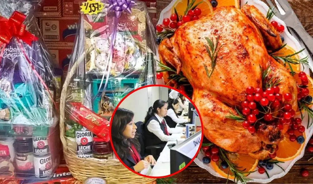 Descubre si las empresas están obligadas a entregar canasta navideña y vale de pavo durante la Navidad. Foto: composición LR / difusión