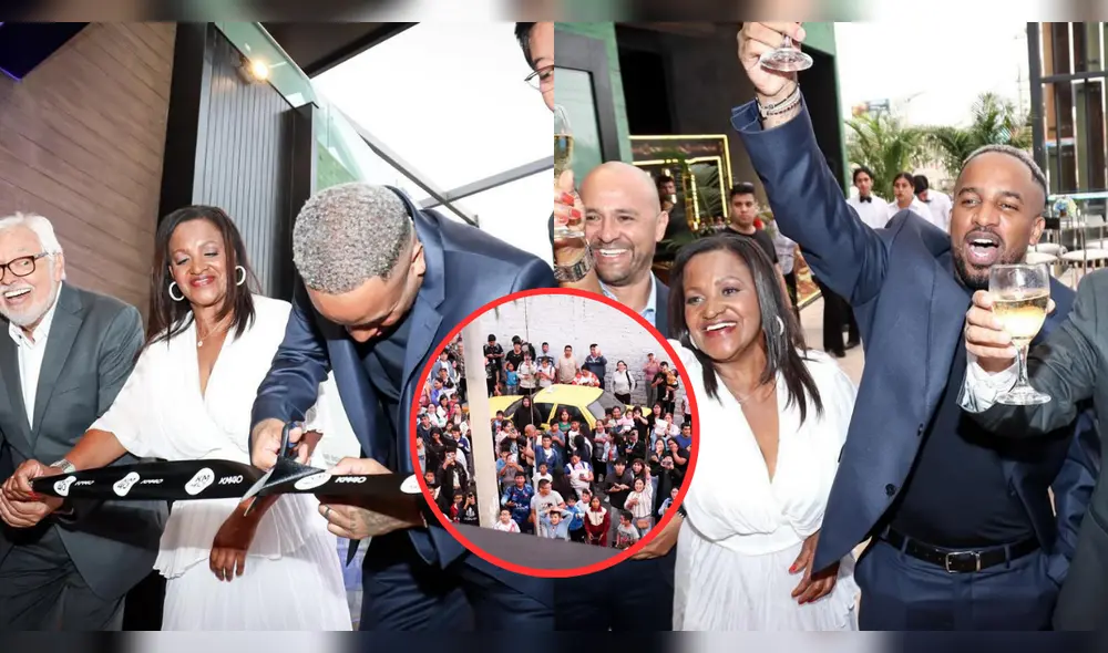 Jefferson Farfán celebra la inauguración de su centro comercial 'KM40'. Foto: Composición LR/Instagram Jefferson Farfán