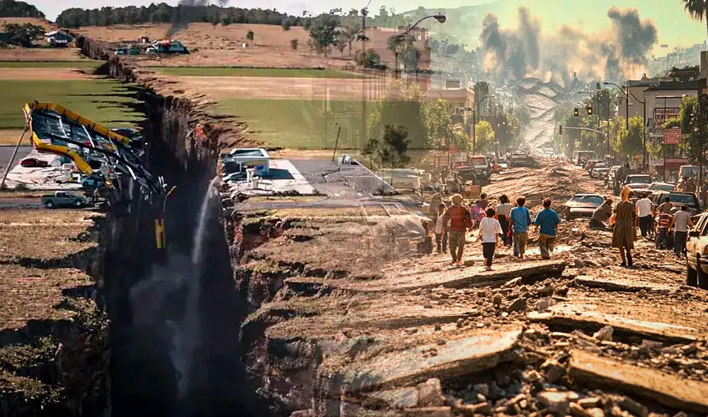 Así podría lucir el inédito terremoto o 'Big One' en California. Composición/ Gerson Cardoso