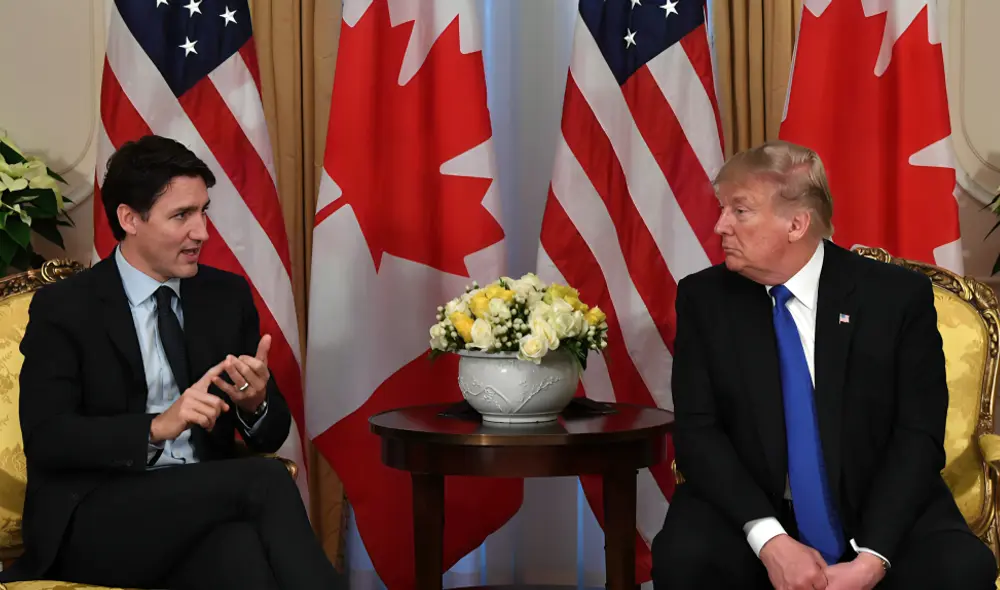 In the midst of the chat, Trump suggested, with an ironic smile, that Canada could join the United States as the 51st state. Image: AFP In the midst of the chat, Trump suggested, with an ironic smile, that Canada could join the United States as the 51st state. Image: AFP