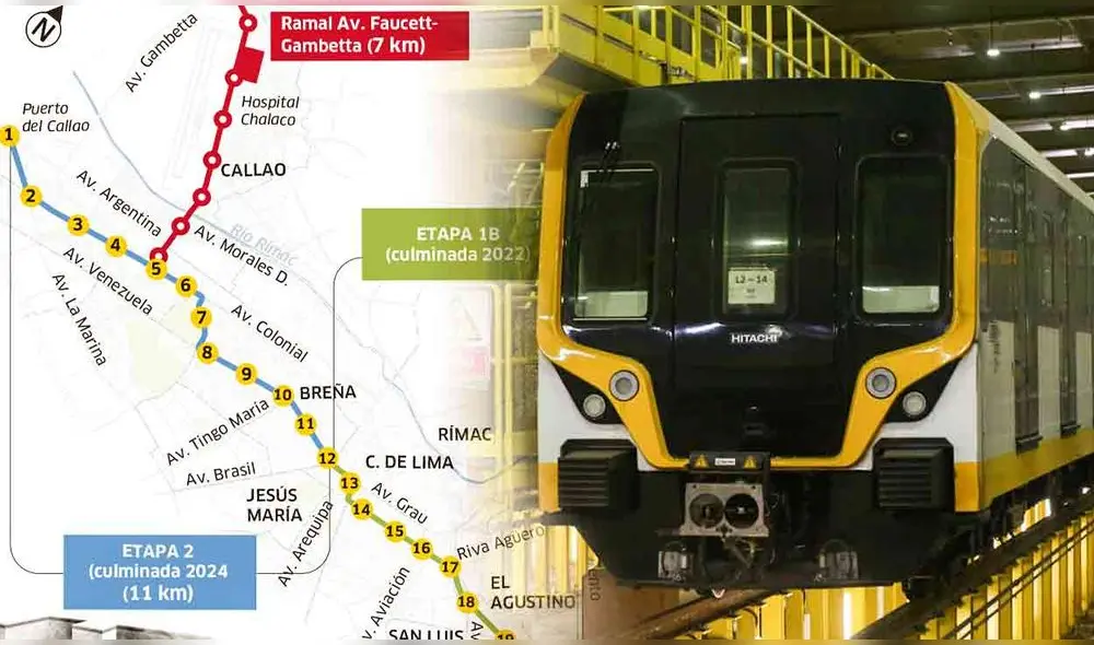 La Línea 2 del Metro de Lima y Callao tendrá más de 20 estaciones. Foto: composición LR/Andina