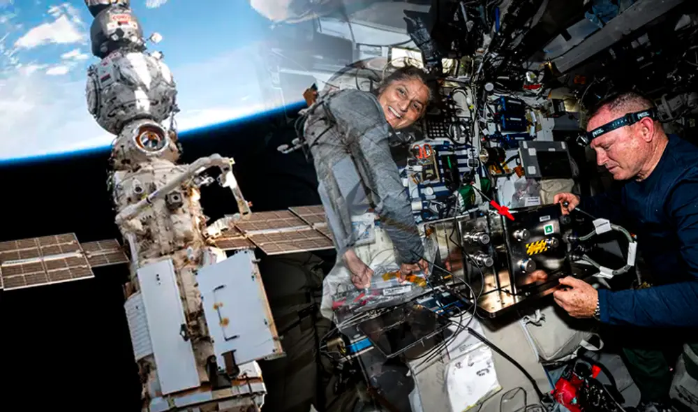 Astronautas de la NASA pasan más de seis meses en la Estación Espacial Internacional, superando expectativas iniciales que eran 7 días. Foto: composición Gerson Cardoso/LR