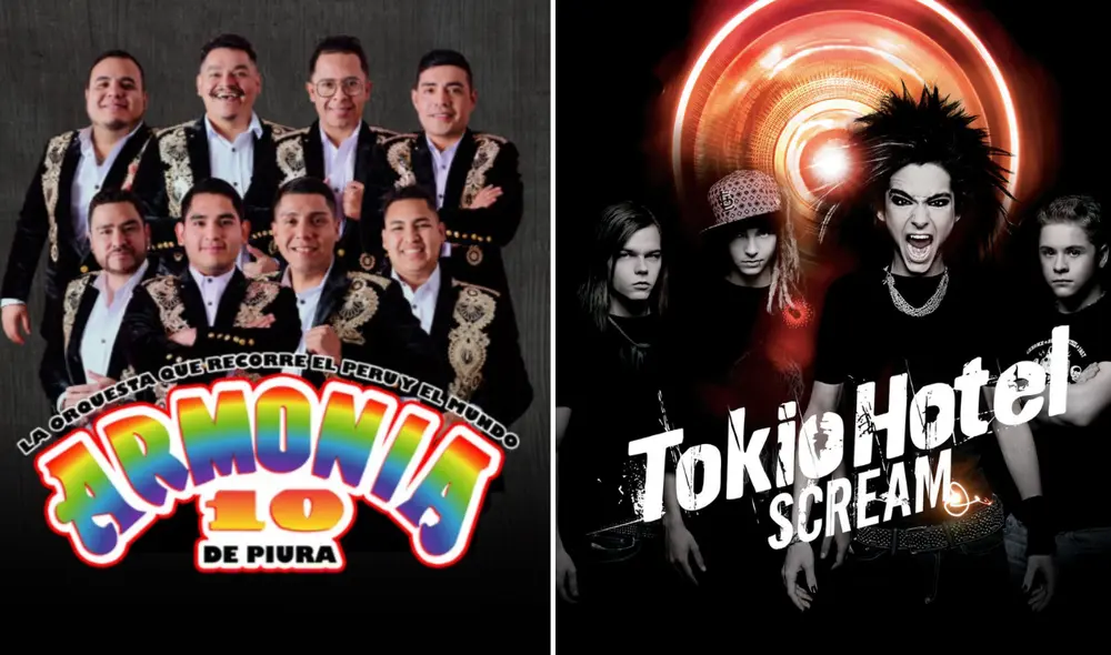 Tokio Hotel, Armonía 10 y Amy Gutiérrez son algunos de los artistas que se presentarán en Lima. Foto: Composición LR/Armonía 10/Tokio Hotel/Instagram