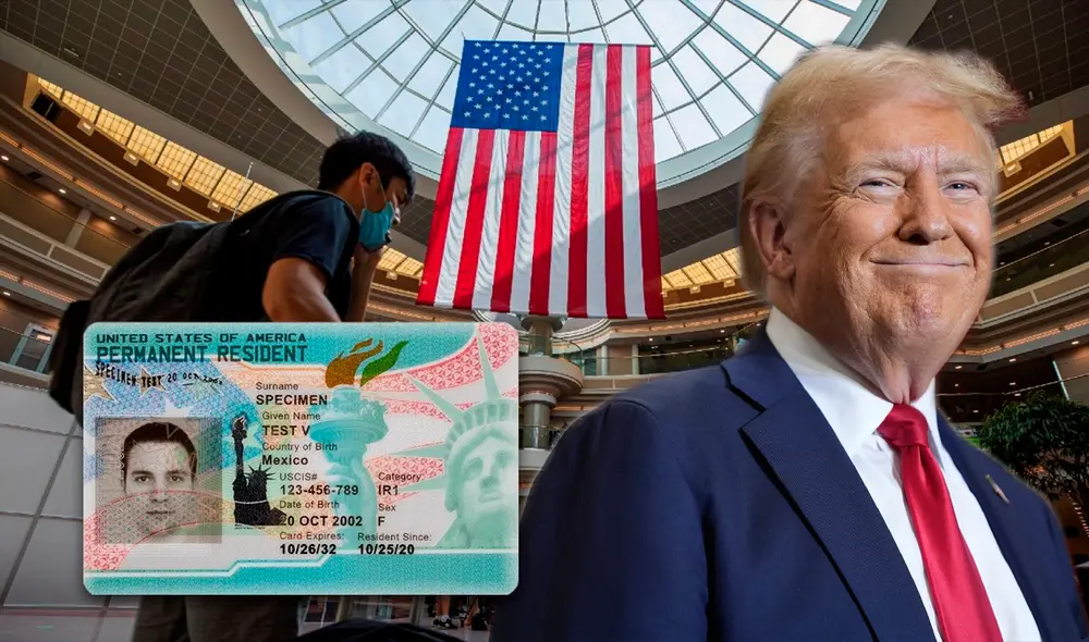 Donald Trump prometió la Green Card para estudiantes universitarios; sin embargo, qué tan probable es que ocurra. Foto: Composición LR Donald Trump prometió la Green Card para estudiantes universitarios; sin embargo, qué tan probable es que ocurra. Foto: Composición LR