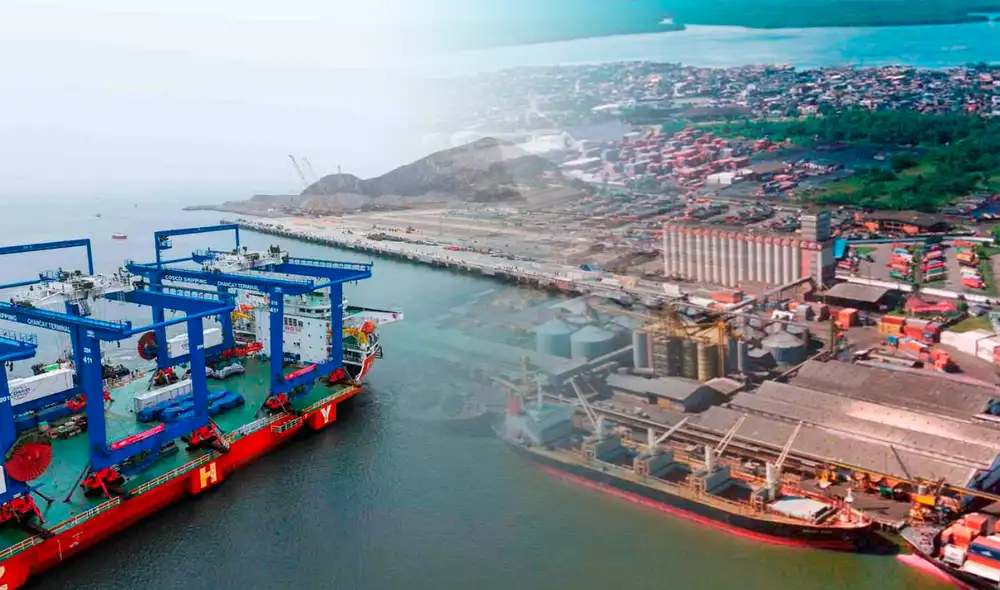 Puerto de Chancay y Puerto de Buenaventura. Foto: composición LR/Andina/Asociación Peruana de Agentes Maritimos Puerto de Chancay y Puerto de Buenaventura. Foto: composición LR/Andina/Asociación Peruana de Agentes Maritimos