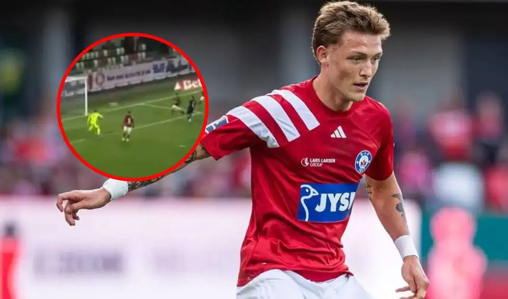 Oliver Sonne acumula un total de 4 goles y 4 asistencias en lo que va de la liga de Dinamarca. Foto: composición LR/captura/Morten Kjaer