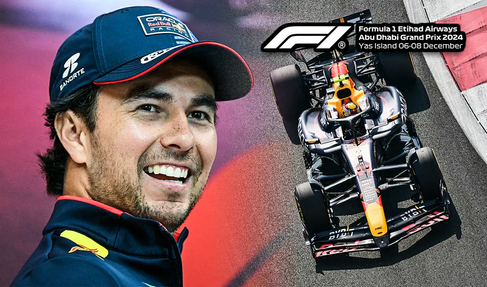 Tras la carrera, 'Chéco' Pérez comunicó que tiene contrato con Red Bull. Foto: composición LR/AFP/F1