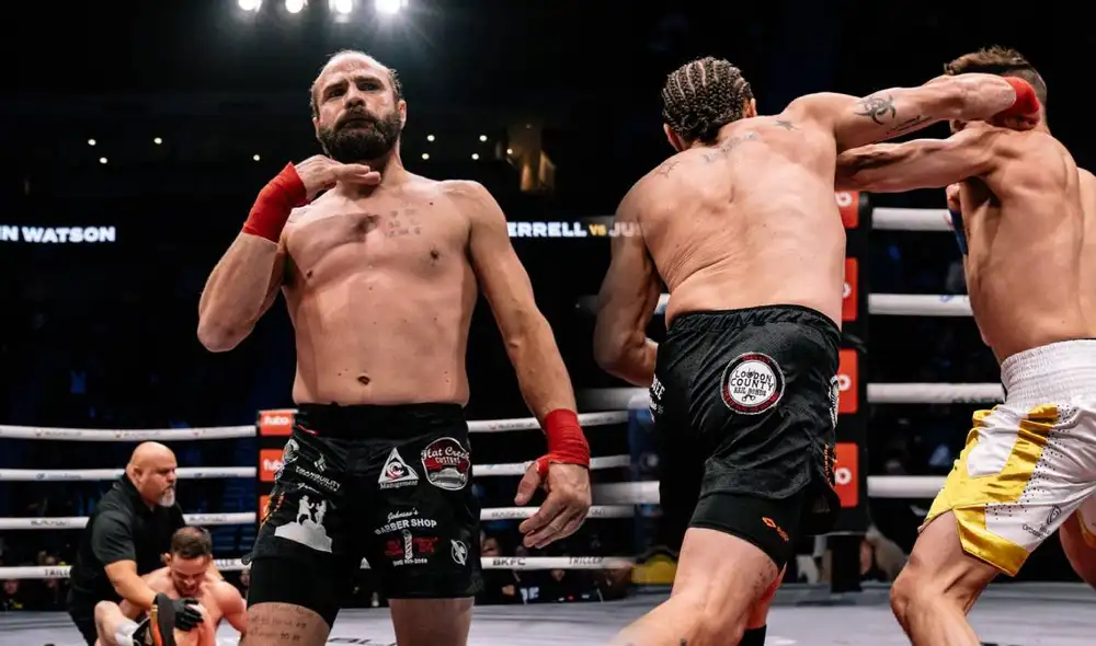El nocaut de Watson a Ferrel en el BKFC 69 fue el más rápido de la historia de la compañía norteamericana. Foto: composición LR/MMA Fighting/The Canadian Press
