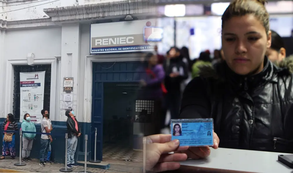 Puedes evitar las largas colas para evitar consultar presencialmente si tu DNI está listo; todo gracias a la web. Foto: composición LR / Andina / Gob