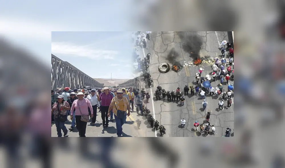 Paro de pobladores en Moquegua. Foto: LR