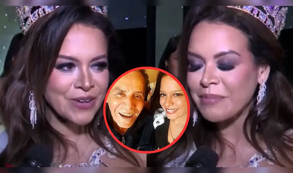 Florcita Polo se emociona al recordar a su fallecido padre Augusto Polo Campos durante su coronación. Foto: Composición LR/América