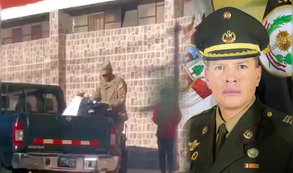 Imágenes muestran al oficial del Ejército Peruano utilizando como movilidad camioneta del Ministerio de Defensa. Foto. composición LR/Claudia Beltrán/Liubomir Fernández