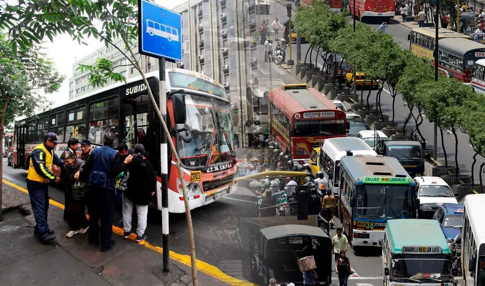 Paraderos en jirón Huallaga y Puno serán trasladados. Foto: composición LR/Andina